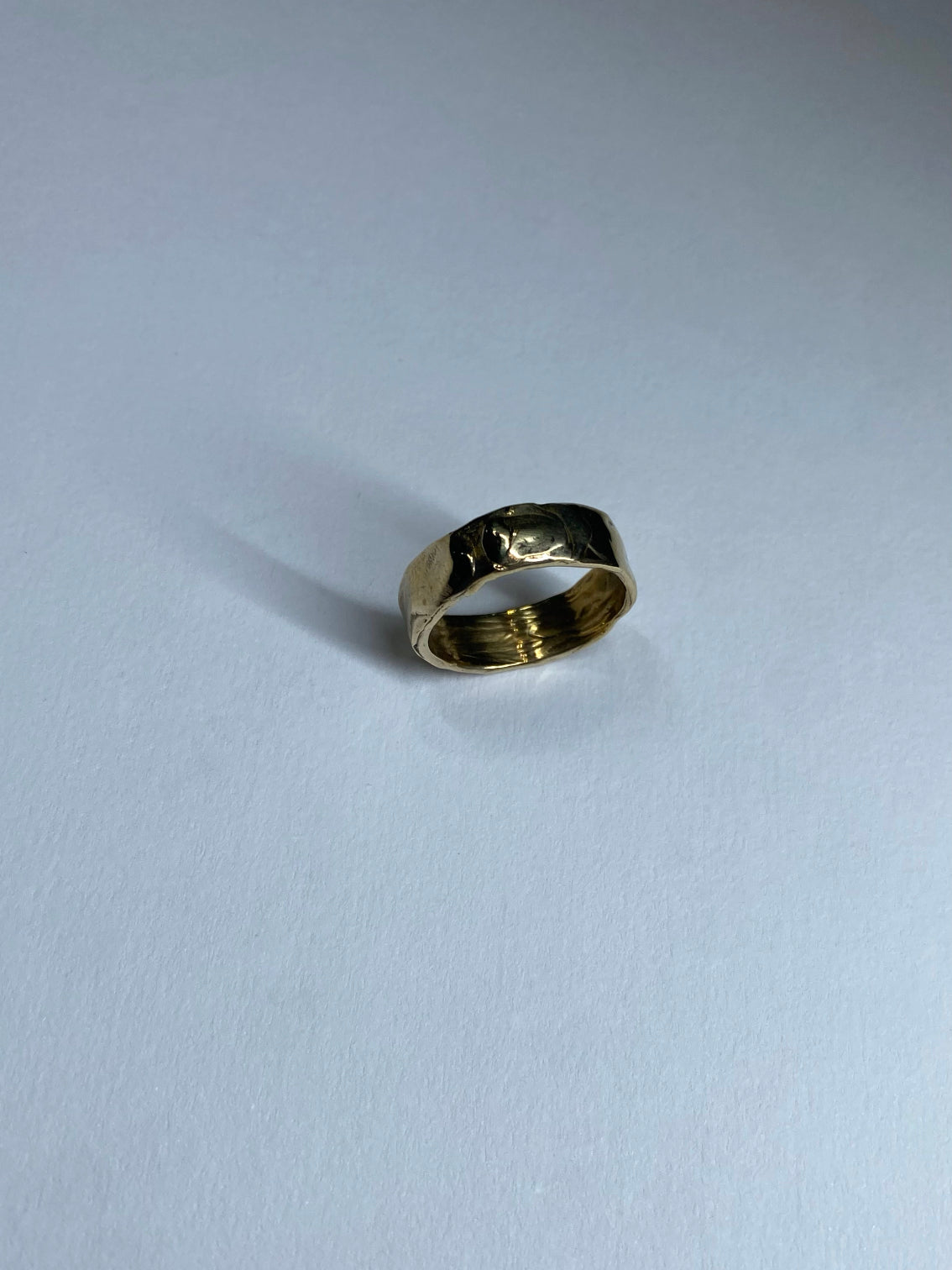 Wide Molten Band Ring
