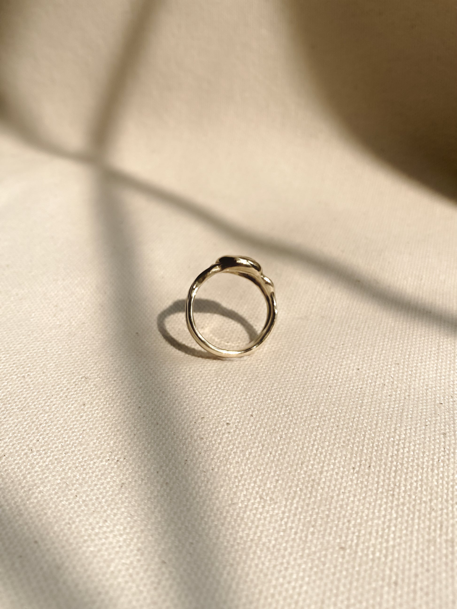 Brass 8 ball ring side profile