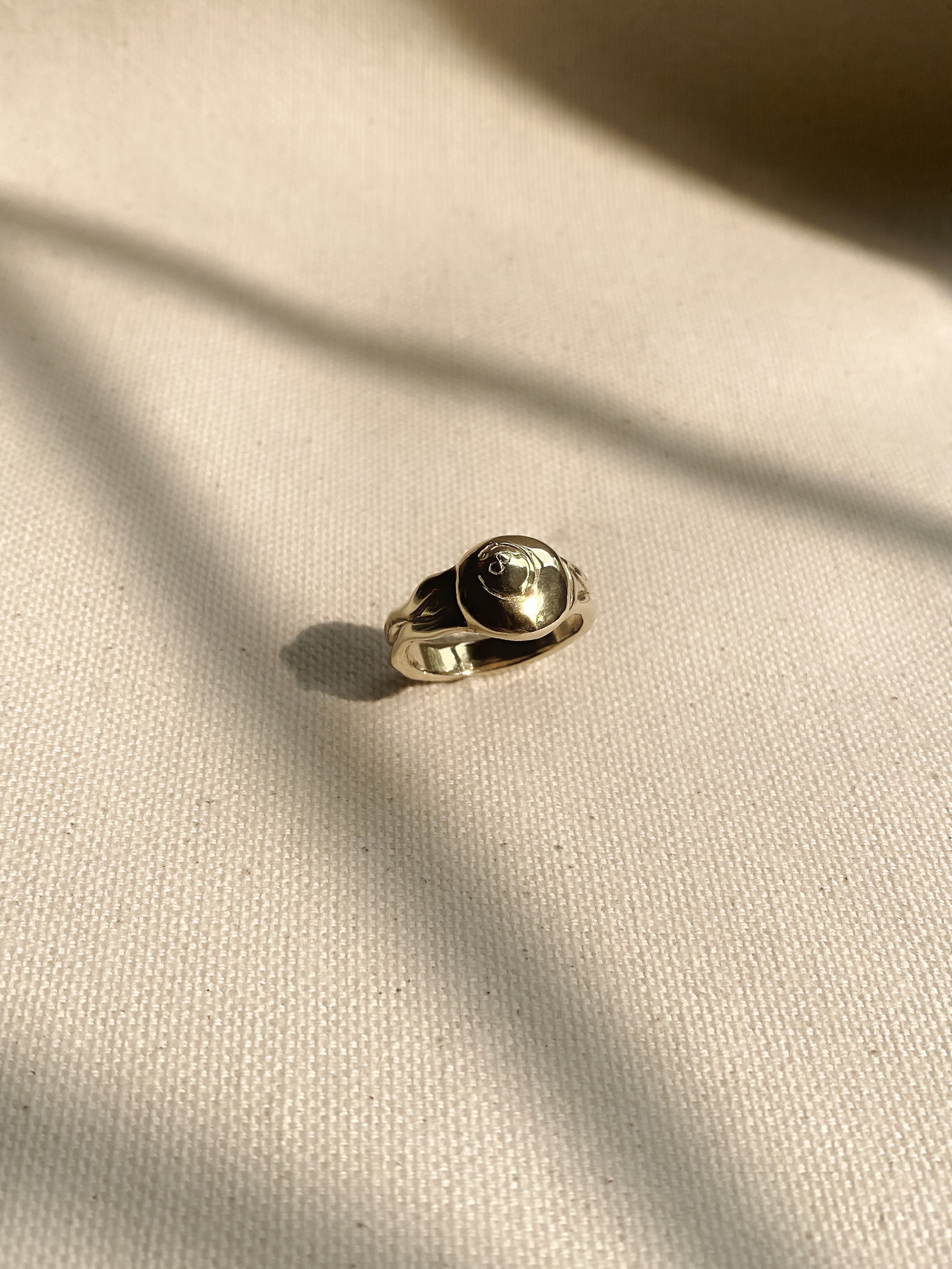 Brass 8 ball ring