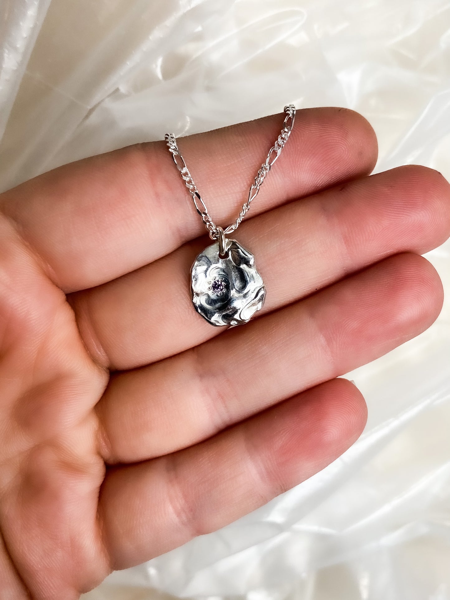 Puddle Pendant 03 with Purple Sapphire