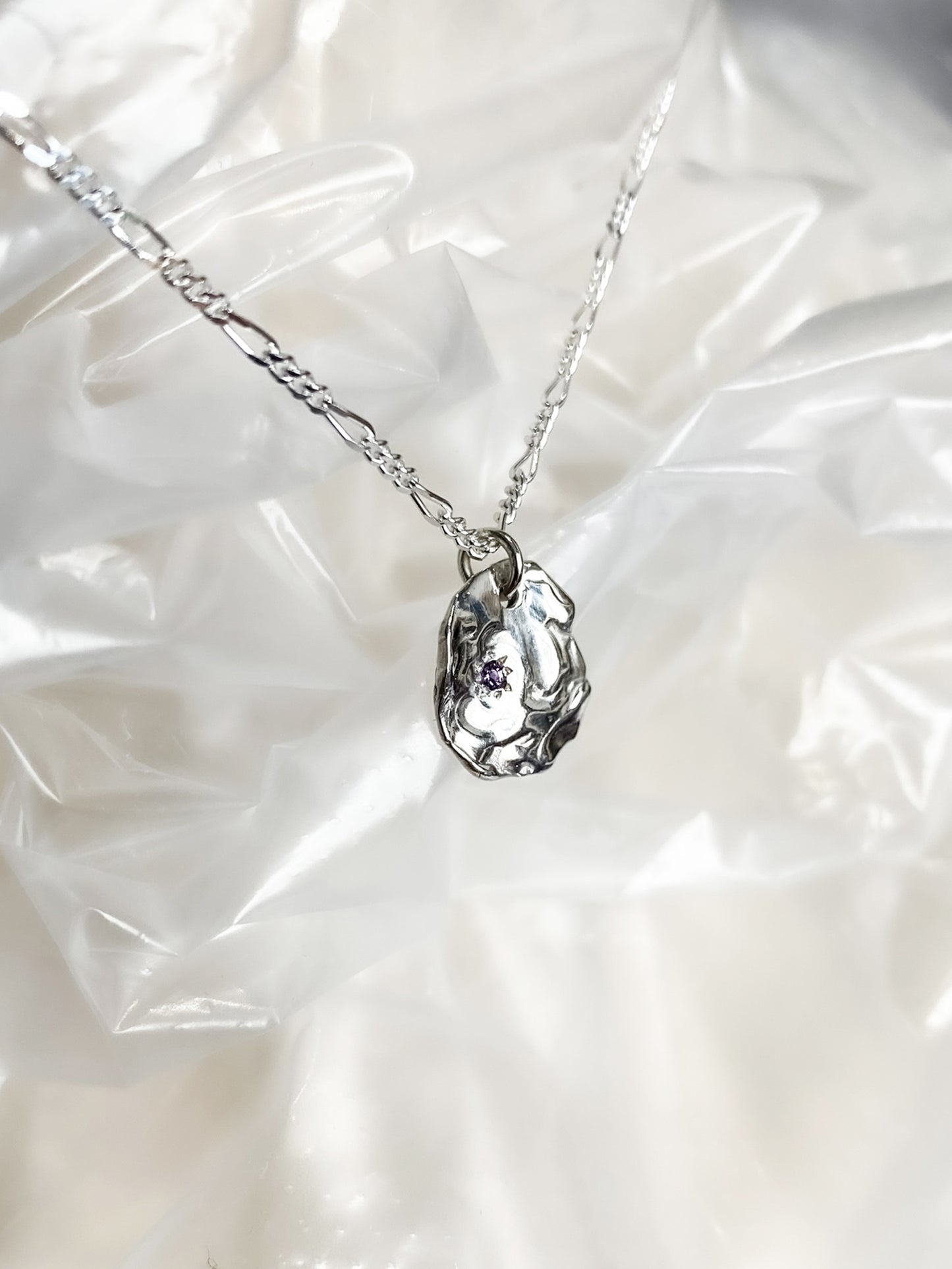 Puddle Pendant 03 with Purple Sapphire