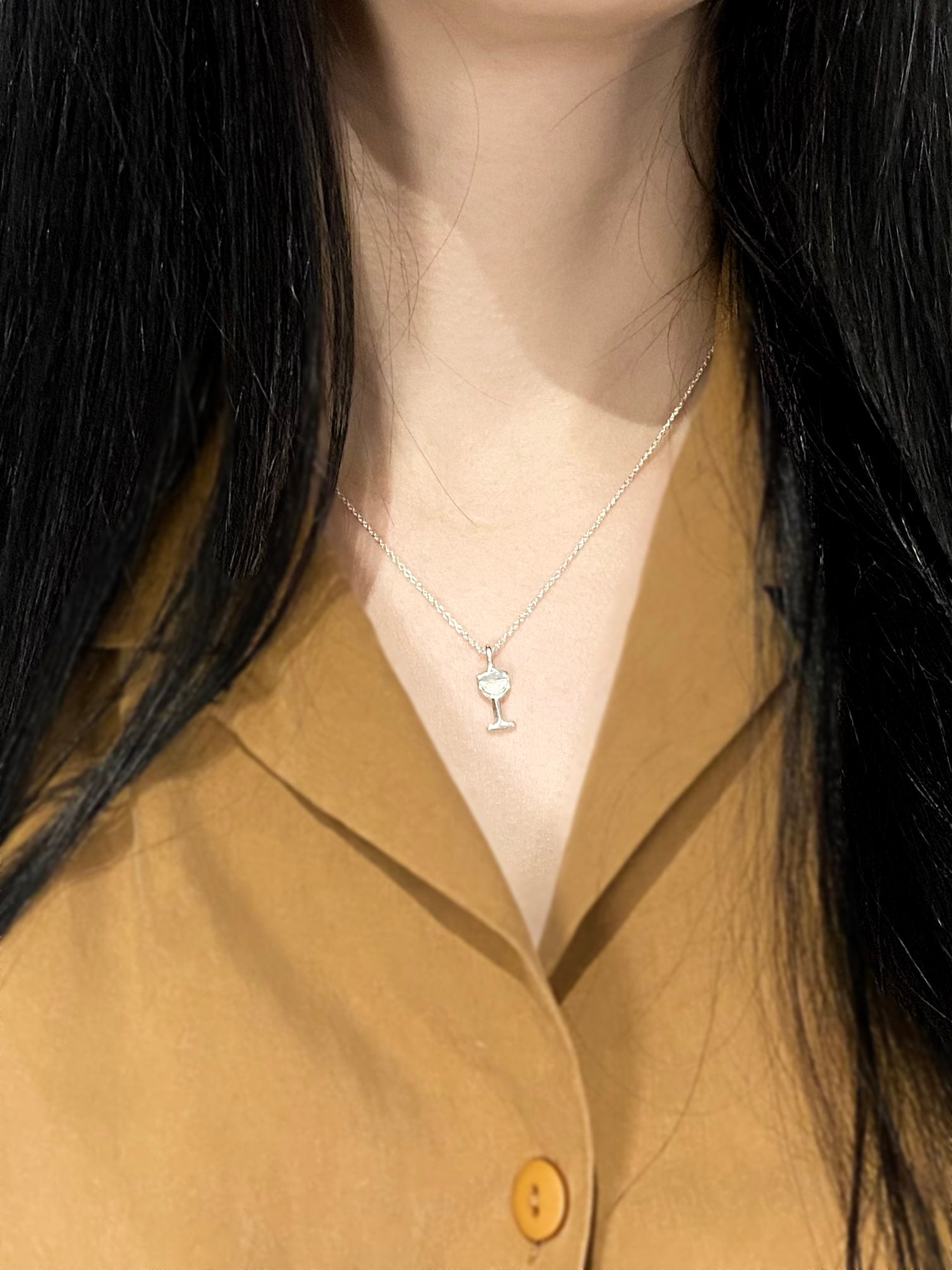 Wine Glass Necklace Charm Necklace Caranina Independent Jewellery Designer